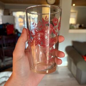 Vintage! Rose bud federal glass reserve 1950-60 juice glasses- set of 16